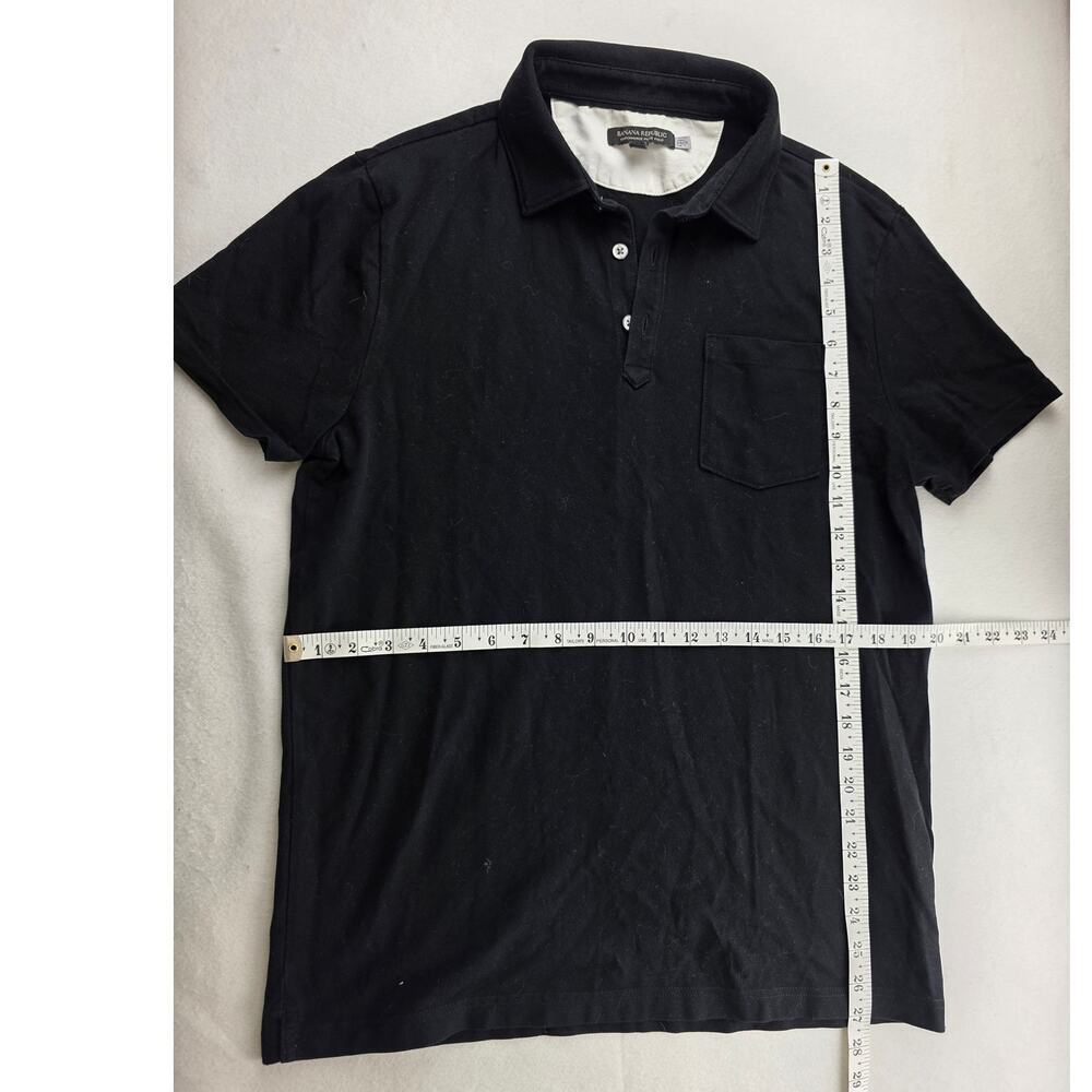 Banana Republic Performance Pique Polo Short Sleeve Black Size Medium - Picture 2 of 11